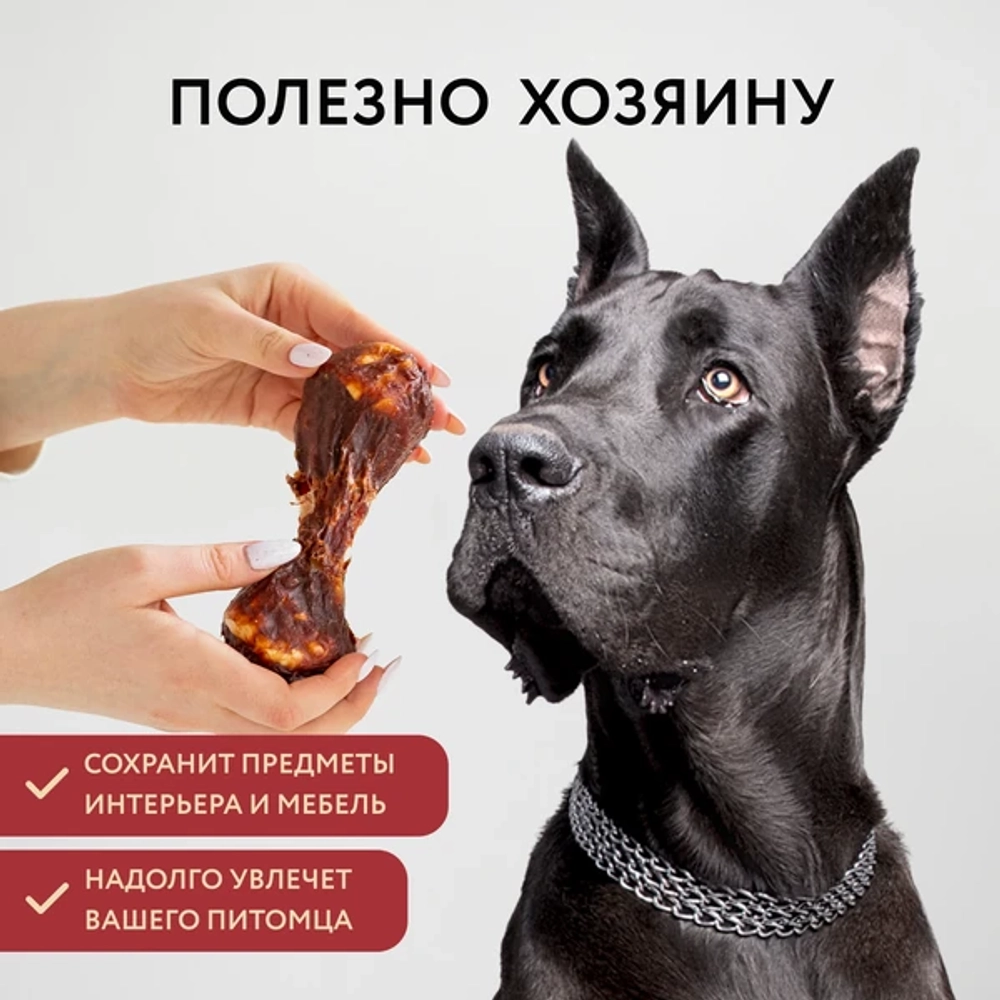 МНЯМС ДЕЛИКАТЕС Лакомство для собак Пармская косточка, размер XXL, 120 г