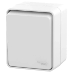 ATLASDESIGN PROFI IP54 О/У 1-клавишный ВЫКЛЮЧАТЕЛЬ КНОПОЧНЫЙ, сх.1, 10А, БЕЛЫЙ