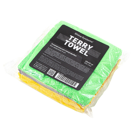 Shine Systems Terry Towel - универсальная микрофибра без оверлока 40*40см (6 шт.)