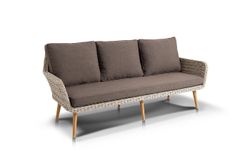 "Прованс" диван из искусственного ротанга трехместный, цвет бежевый