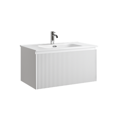 Тумба подвесная SANCOS Snob R 1.0 790х445х406, c одним ящиком оснащенным доводчиками, Bianco , арт.SNR1.080W