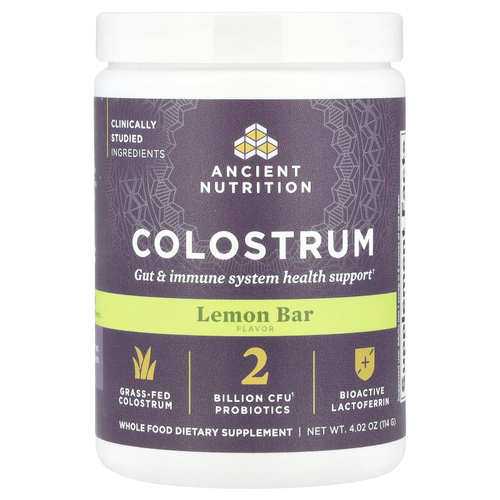 Ancient Nutrition, Молозиво, лимонный батончик, 114 г (4,02 унции)