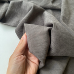 Плательная ткань с велюр эффектом Темно-серая