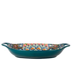 Блюдо с ручками "Arabesque" (зеленый) 31*20*5см (min6) (транспортная упаковка)