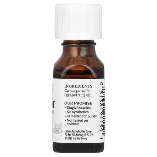 Aura Cacia, 100% чистое эфирное масло, грейпфрут, 0.5 жидких унций (15 мл)