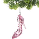 Подвеска «Хрустальная туфелька» 11*7,5 см, Розовый