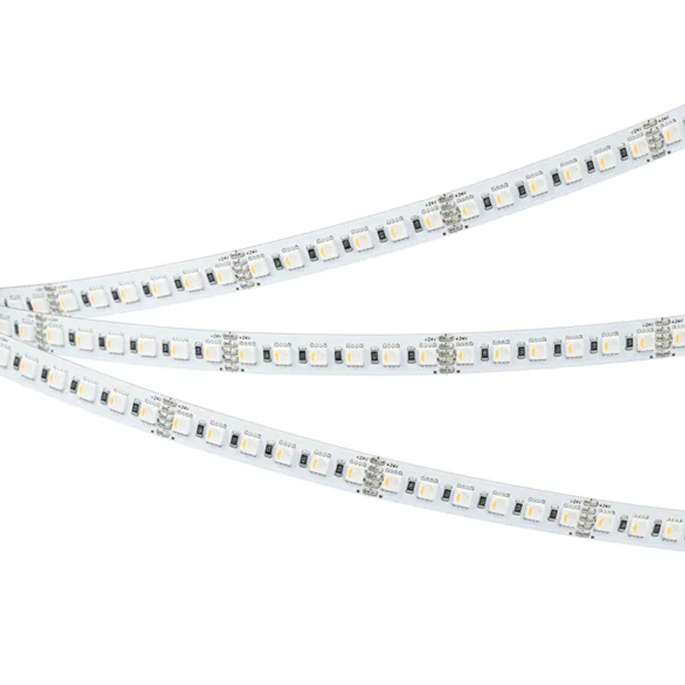 Светодиодная лента RT-H120-10mm 24V RGBW-Warm-4-in-1 (25 W/m, IP20, 4040, 5m) (Arlight, Открытый) 048746