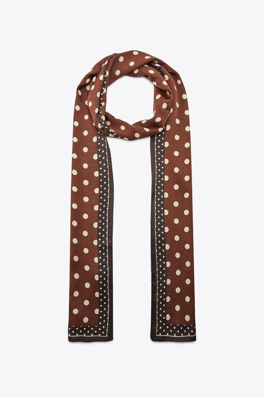 ZARA ПЛАТОК С АТЛАСНЫМ ПРИНТОМ В ГОРОШЕК, РАЗНОЦВЕТНЫЙ