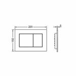 Инсталляция TECE TECEbase для подвесного унитаза с клавишей черный матовый K440407