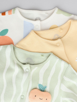 Комбинезон / Cлип для малышей Next E19-696, 3 шт., Светло-зеленый, Светло-желтый, Молочный