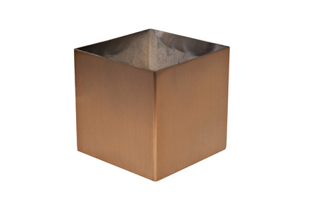 Ваза нерж.ст/мат.бронза 10x10x10см Garda Decor