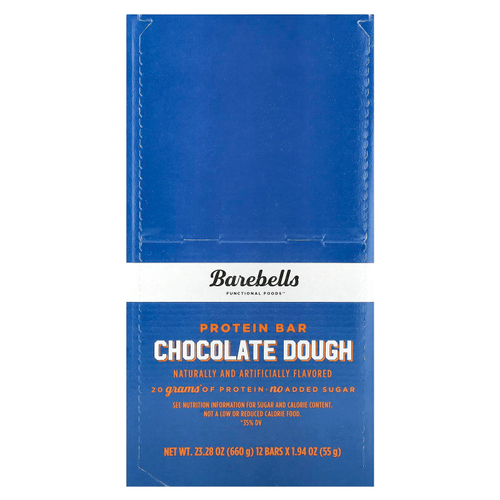 Barebells, Протеиновый батончик, шоколадное тесто, 12 батончиков, 55 г (1,94 унции)