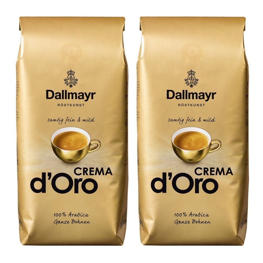 Кофе в зернах Dallmayr Crema d’Oro 1 кг, 2 шт