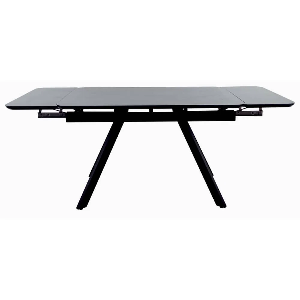 Стол Bradex Home Arthur раскладной 120-184x80x75см, керамогранит чёрный мрамор Greys Black, чёрный