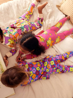 Пижама для девочки Next Q96-792, 3 шт., Розовый, Синий, Бежевый