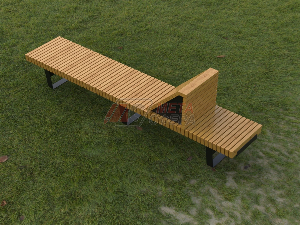 Лавка Rail Road 02 с подголовником