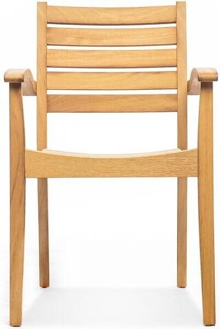 Кресло деревянное с подушкой WArt Stock, натуральный, зеленый