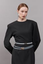 ТОНКИЙ РЕМЕНЬ С ЗАМОЧКОМ SILVER GREY