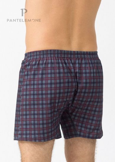 Трусы мужские семейные Pantelemone PMB-402, клетка синяя