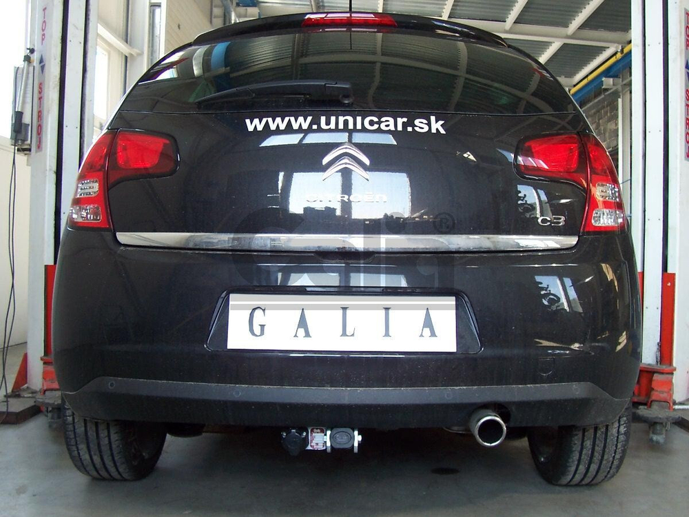 Оцинкованный фаркоп на Citroen C3 2002-2010, C3 II 2010-2016, кроме DS3 (без электрики), Galia C048A