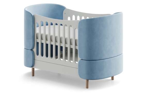 Кроватка-трансформер KIDI Soft (голубой)