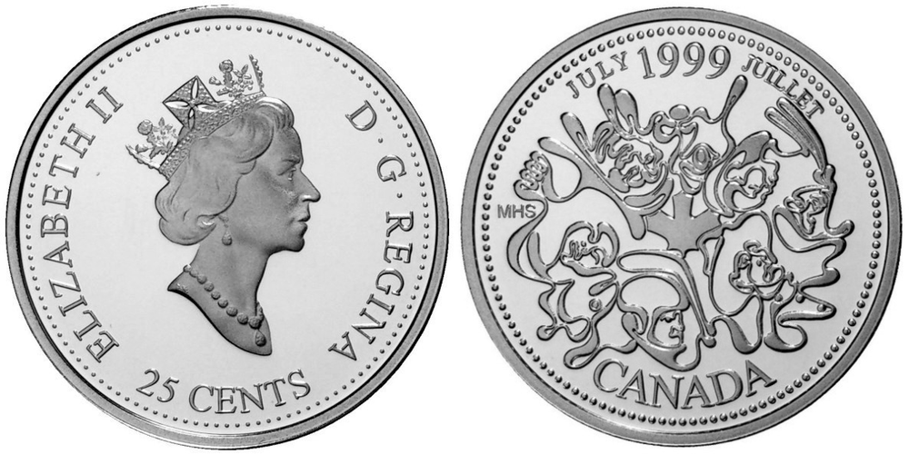 Канада 25 центов, 1999 Июль 1999, Нация людей