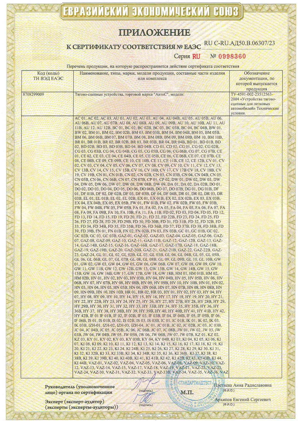 Колпачок на крюк Avtos в комплекте с сертификатом на фаркоп(прицепное,тсу) Автос