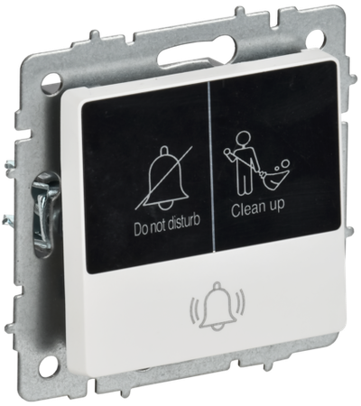 BRITE Кнопка звонка с индикацией для отелей 10А ВС10-1-9-БрАБ арктический белый IEK