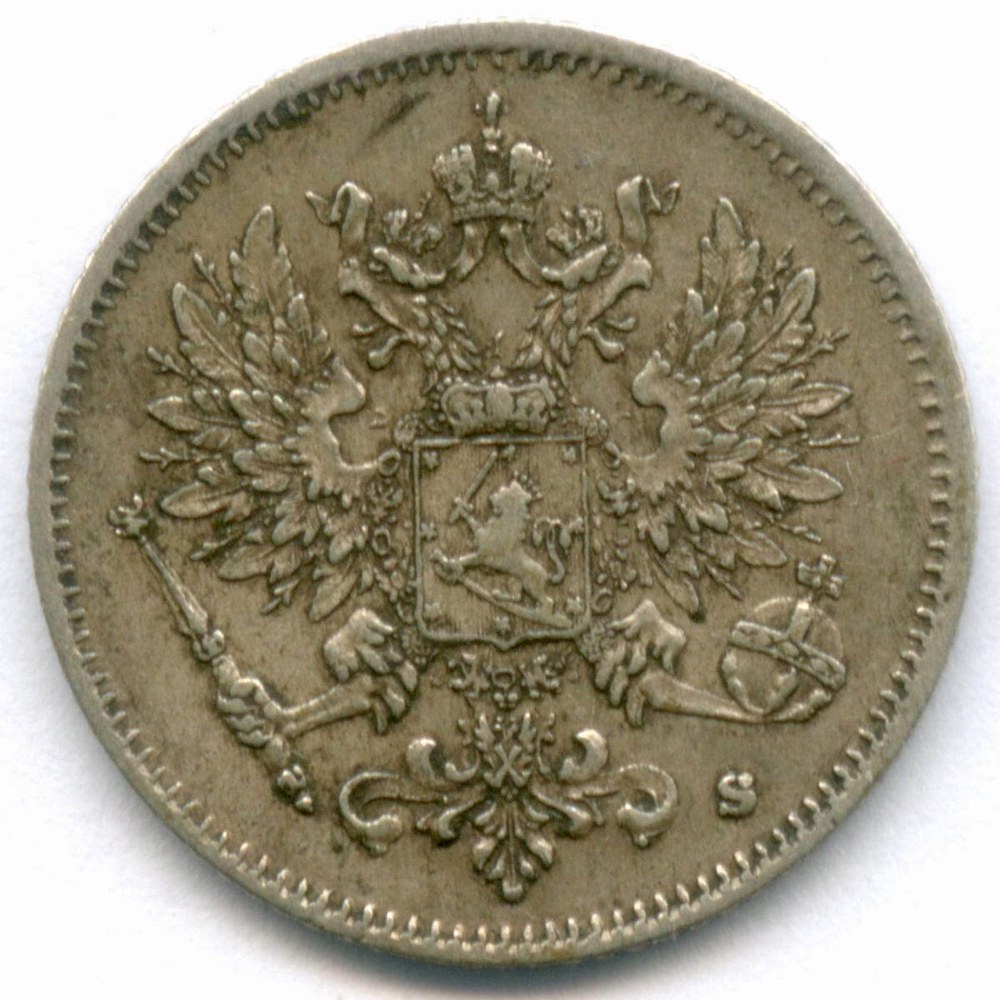 25 пенни 1915 год (S). Россия для Финляндии. XF