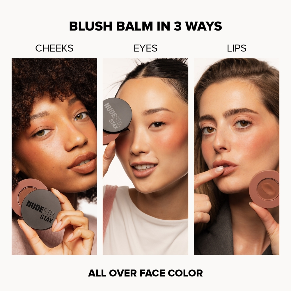Nudestix Stax All Over Color Blush Balm - Многофункциональный макияж для глаз, губ и лица, 2,5 g