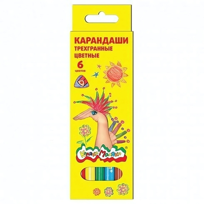 Карандаши 6цв. 3-гран. (Каляка-Маляка)