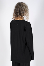 MM6 MAISON MARGIELA ЛОНГСЛИВ ЖЕНСКИЙ ЧЕРНЫЙ С ЛОГОТИПОМ