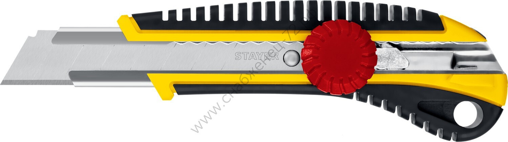 STAYER KS-18, 18 мм, нож с винтовым фиксатором, Professional (09161)