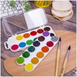 Краски акварельные ЮНЛАНДИЯ "ЮНЫЙ ВОЛШЕБНИК", медовые, 24 цвета, КЛАССИЧЕСКИЕ, пластик, 191325