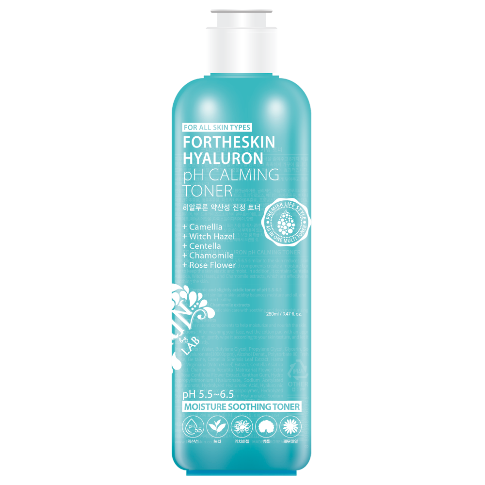 Тонер для лица с 8 видами гиалуроновой кислоты FORTHESKIN HYALURON Ph CALMING TONER, 280 мл.