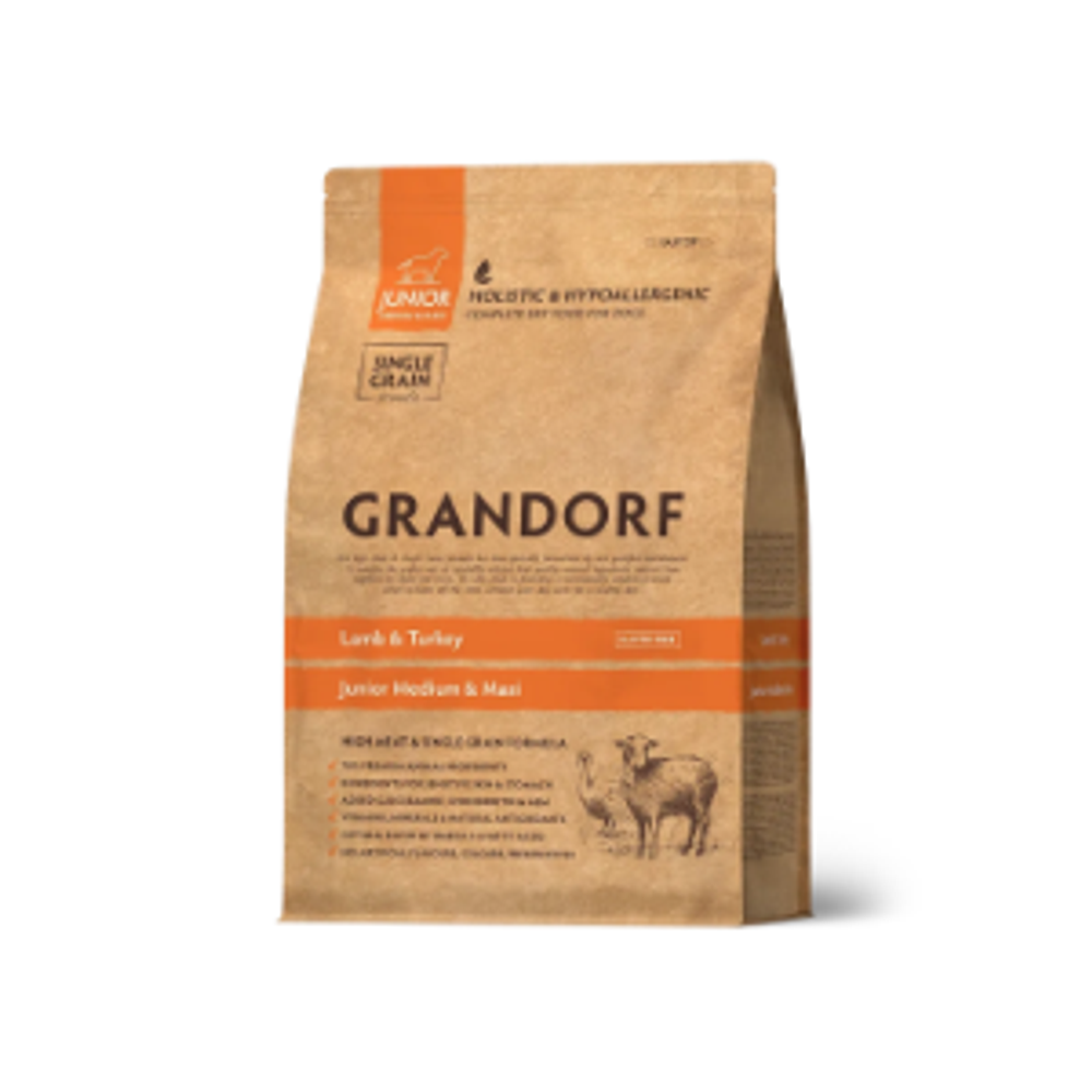 Сухой корм GRANDORF DOG Lamb&Turkey JUNIOR, ягненок с индейкой для юниоров всех пород 3кг