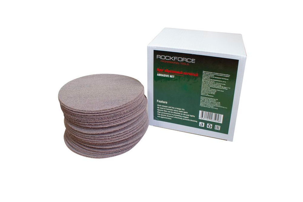 Круг абразивный сетчатый 115мм (Grit 80)(к-т 50 шт) RockForce##Rock FORCE RF-SD480A