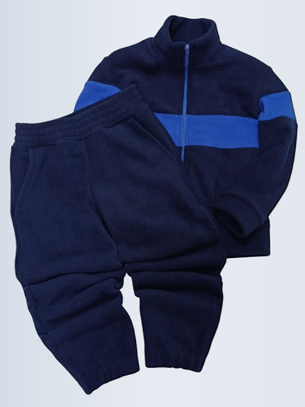 10525 Костюм детский флисовый синий/василек (60-110/116)