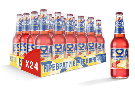 Пиво "ESSA" Дыня и клубника 0,4л. с/т (24шт., в упаковке)