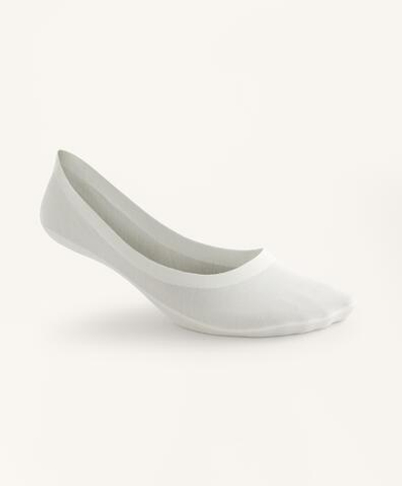 OYSHO Набор из двух пар невидимых носков средней толщины из хлопковой смеси, экрю