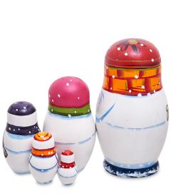 Народные промыслы МР-13/ 6-E Матрешка 5м «Снеговик»