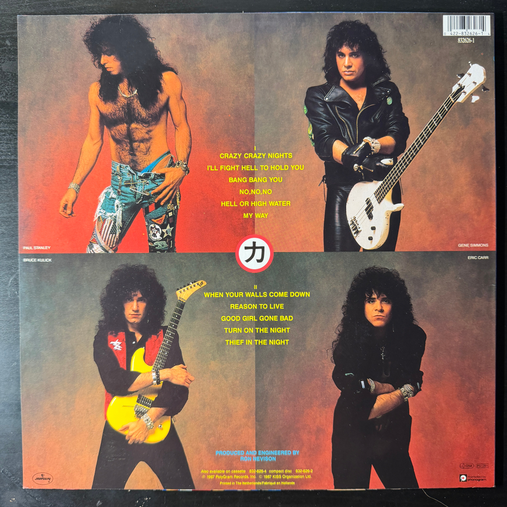 Kiss ‎– Crazy Nights (Голландия 1987г.)