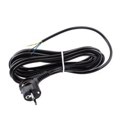 Шнур сетевой с вилкой ЭРА UX-3x0,75-2m-B с заземлением 2м ПВС 3x0,75мм2 черный | Шнуры и выключатели для бра