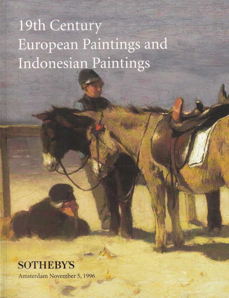 Каталог аукциона Sotheby's, Амстердам, Европейская и индонезийская живопись XIX века от 5 ноября 1996