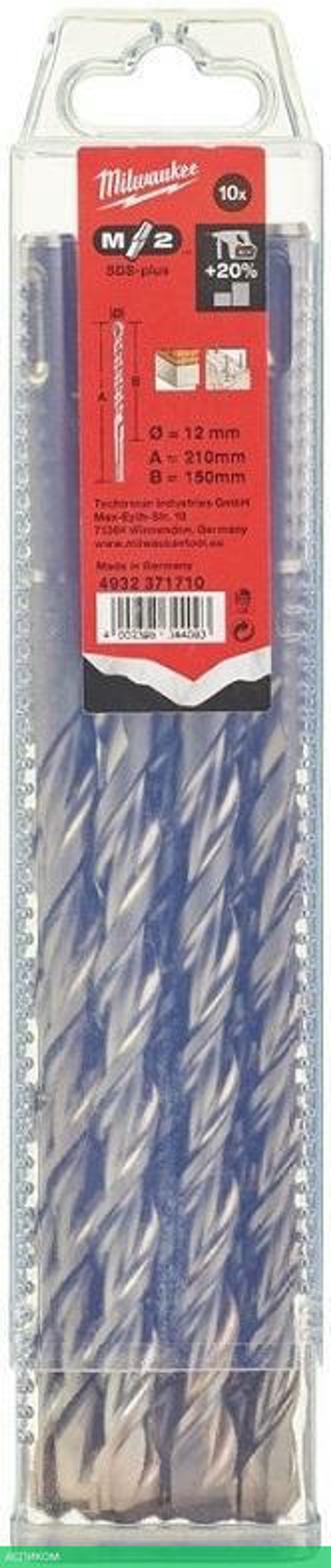 Бур Milwaukee SDS+ M2 12x210 10шт/уп (4932371710)