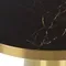 Кофейный стол Vaso Marable Ø80х44 см, черный мрамор, бронза
