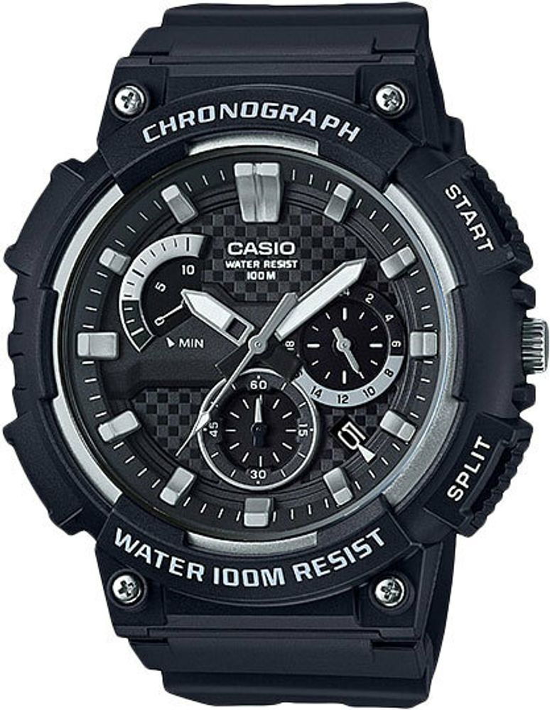 Японские наручные часы Casio Collection MCW-200H-1A с хронографом