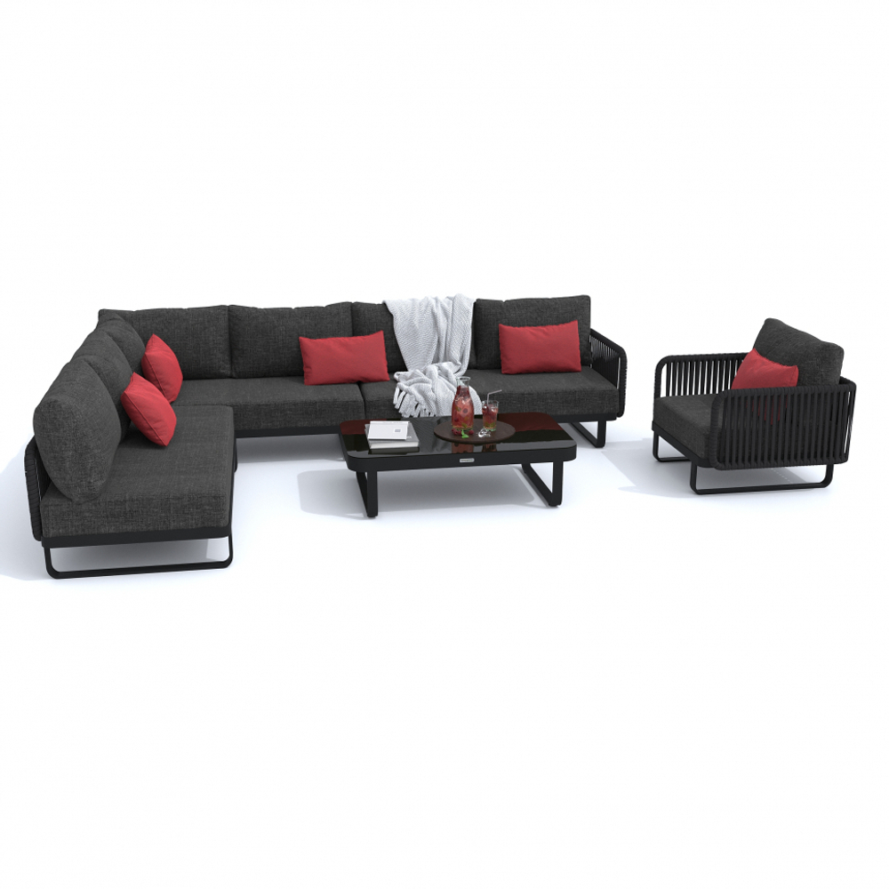 Лаунж зона угловая Ideal Patio БЕЛЛИСА модульная маренго