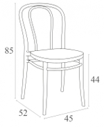 Стул пластиковый Siesta Contract Victor, темно-серый