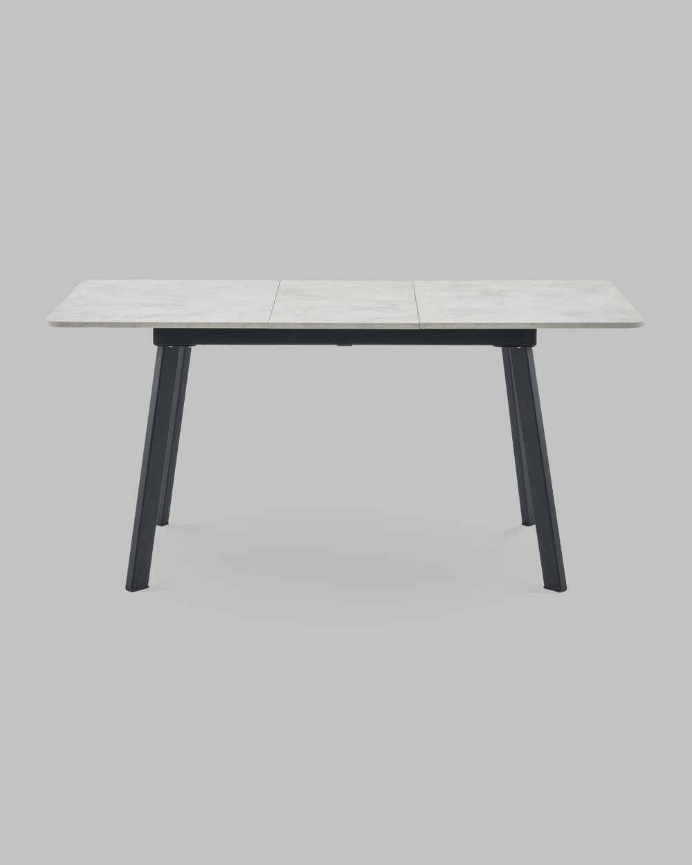 Стол Batu new 120-160/80/76 столешница ЛМДФ ароза светлая подстолье металл черный